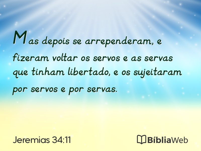 Jeremias 34:11 em imagem para compartilhar