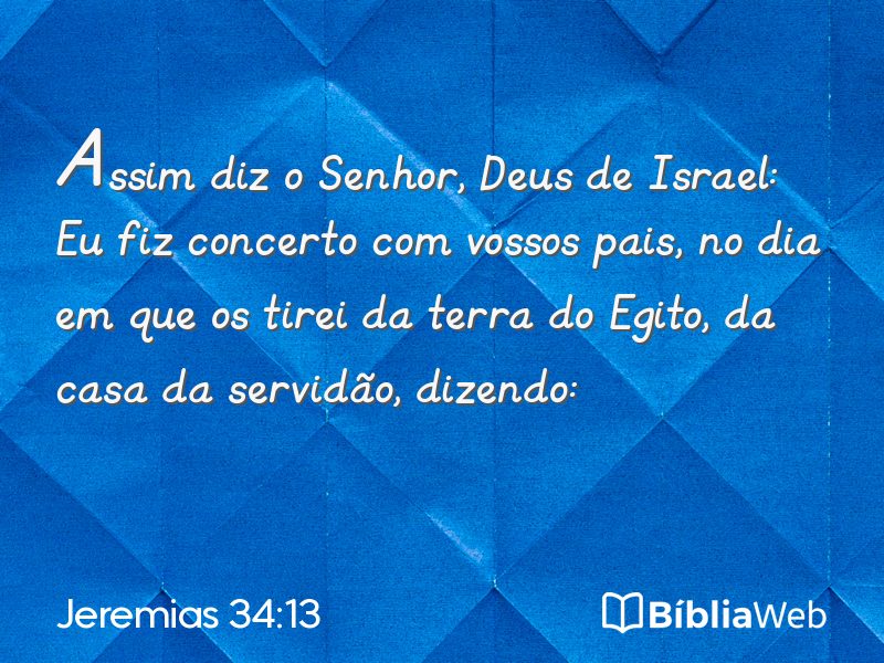 Jeremias 34:13 em imagem para compartilhar
