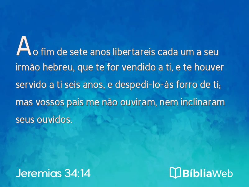 Jeremias 34:14 em imagem para compartilhar