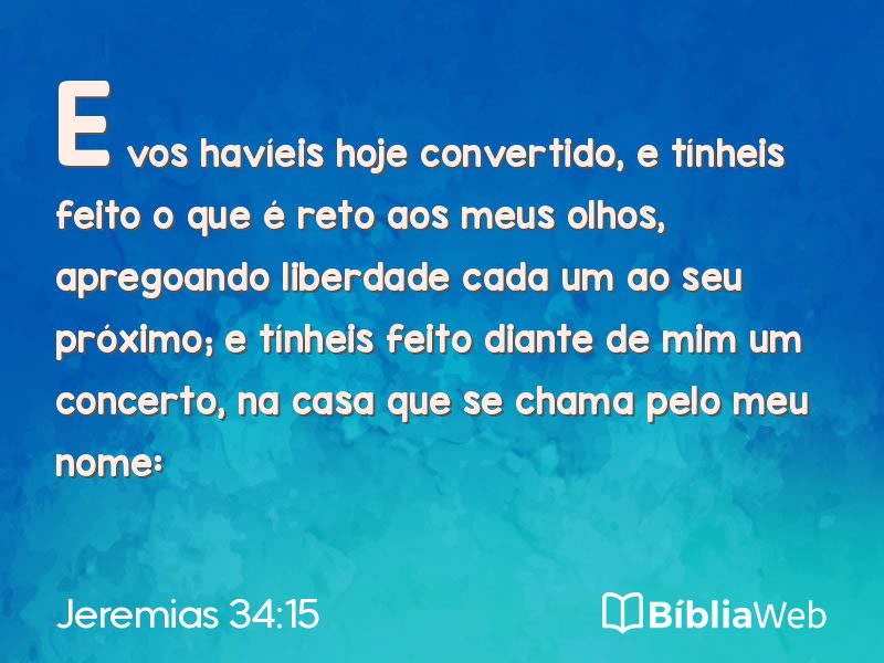 Jeremias 34:15 em imagem para compartilhar