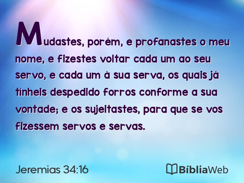Jeremias 34:16 em imagem para compartilhar