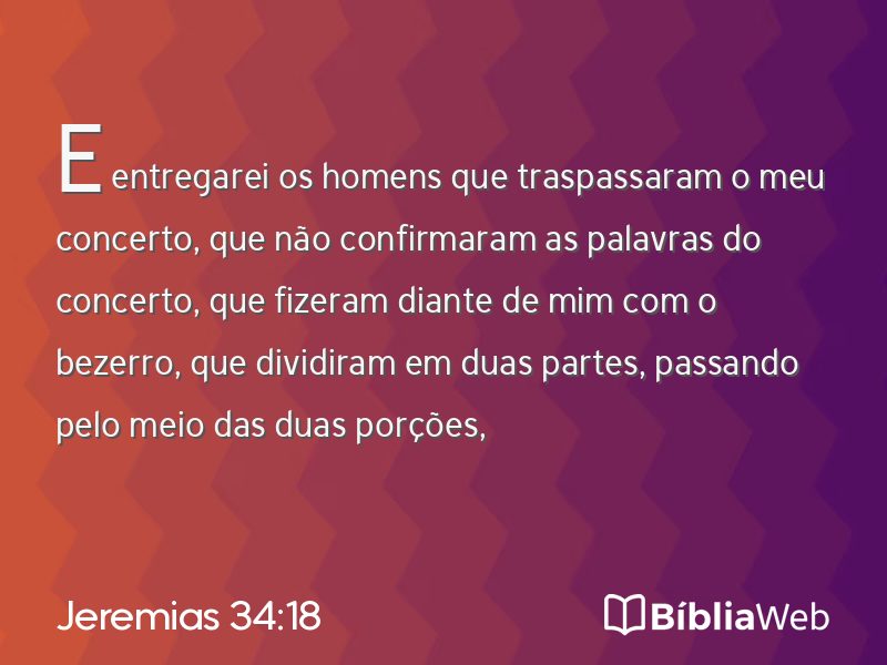 Jeremias 34:18 em imagem para compartilhar