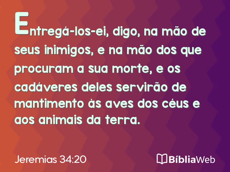 Jeremias 34:20 em imagem para compartilhar