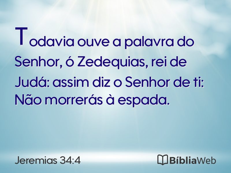 Jeremias 34:4 em imagem para compartilhar