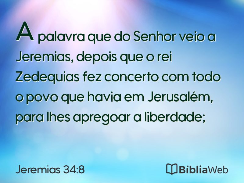 Jeremias 34:8 em imagem para compartilhar