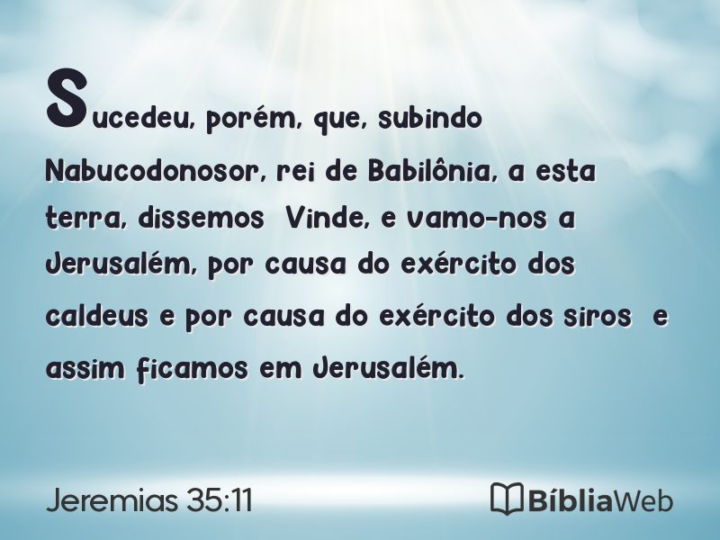 Jeremias 35:11 em imagem para compartilhar