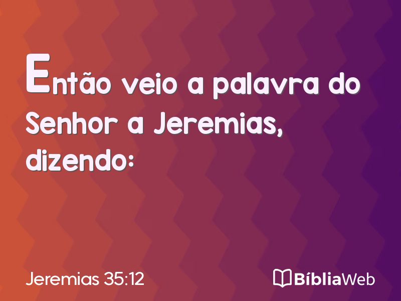 Jeremias 35:12 em imagem para compartilhar