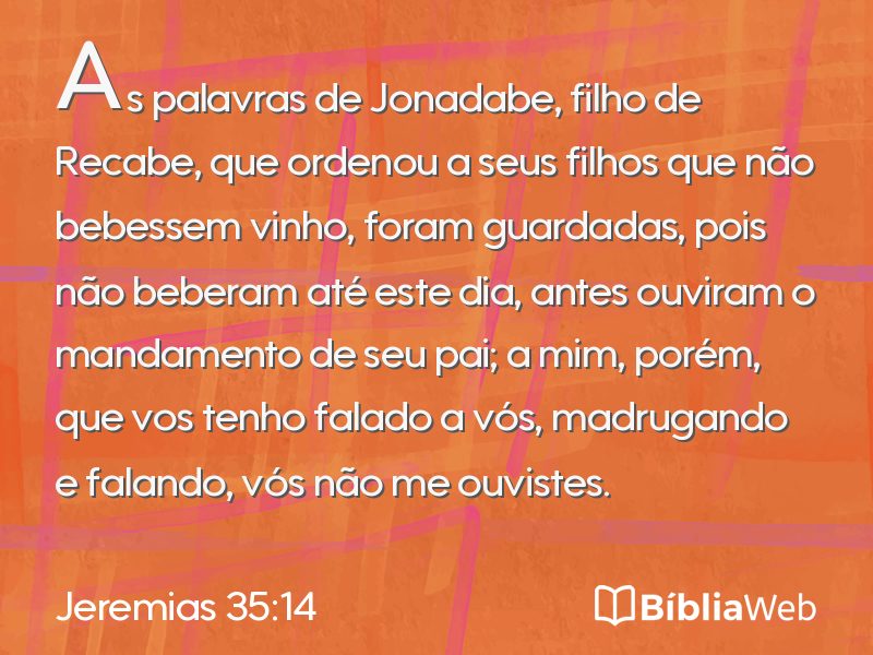 Jeremias 35:14 em imagem para compartilhar