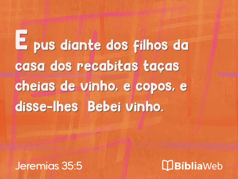 Jeremias 35:5 em imagem para compartilhar