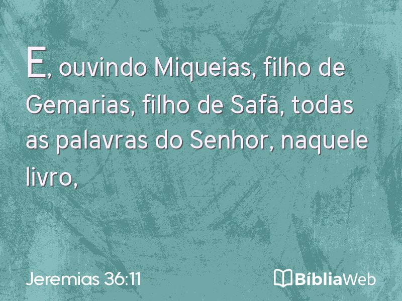 Jeremias 36:11 em imagem para compartilhar