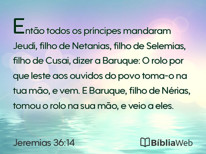 Jeremias 36:14 em imagem para compartilhar