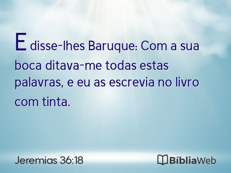Jeremias 36:18 em imagem para compartilhar