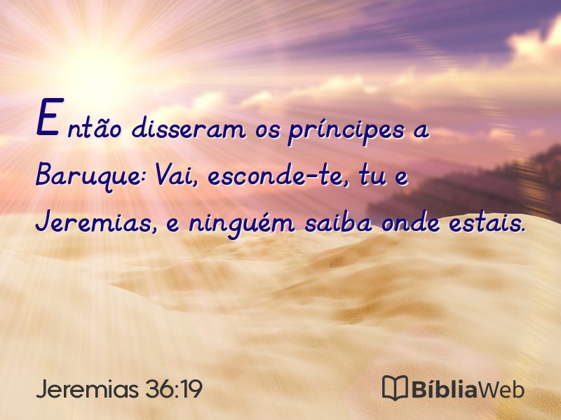 Jeremias 36:19 em imagem para compartilhar