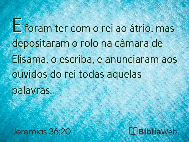 Jeremias 36:20 em imagem para compartilhar