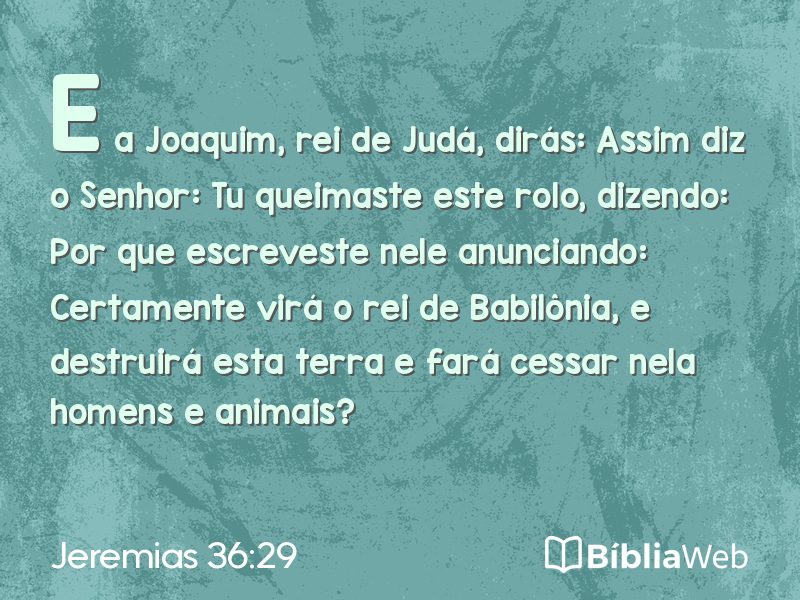 Jeremias 36:29 em imagem para compartilhar