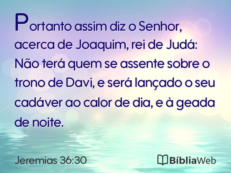 Jeremias 36:30 em imagem para compartilhar
