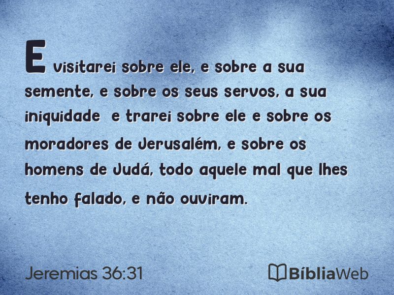 Jeremias 36:31 em imagem para compartilhar
