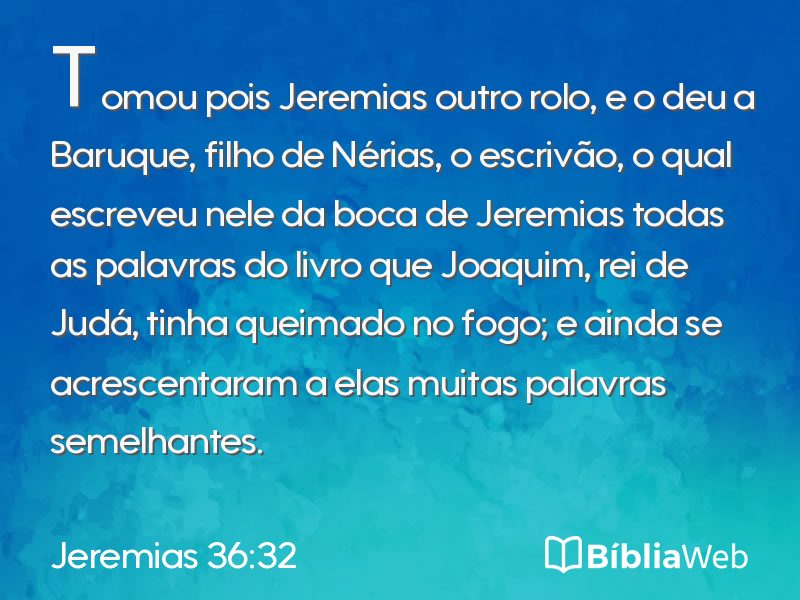 Jeremias 36:32 em imagem para compartilhar