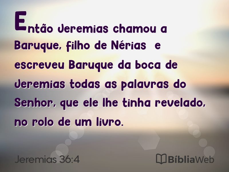 Jeremias 36:4 em imagem para compartilhar
