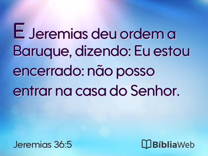 Jeremias 36:5 em imagem para compartilhar