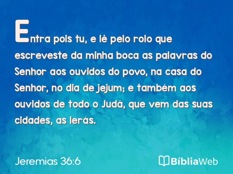 Jeremias 36:6 em imagem para compartilhar
