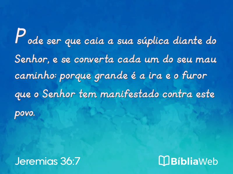 Jeremias 36:7 em imagem para compartilhar