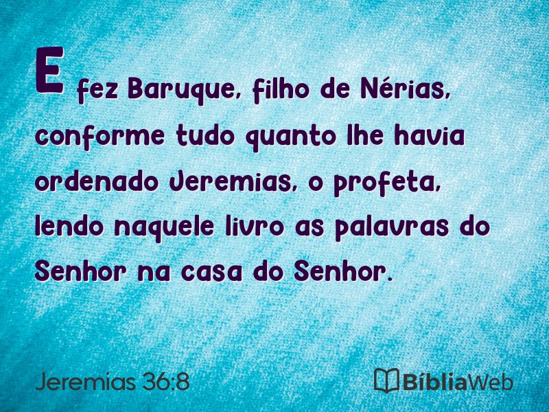 Jeremias 36:8 em imagem para compartilhar