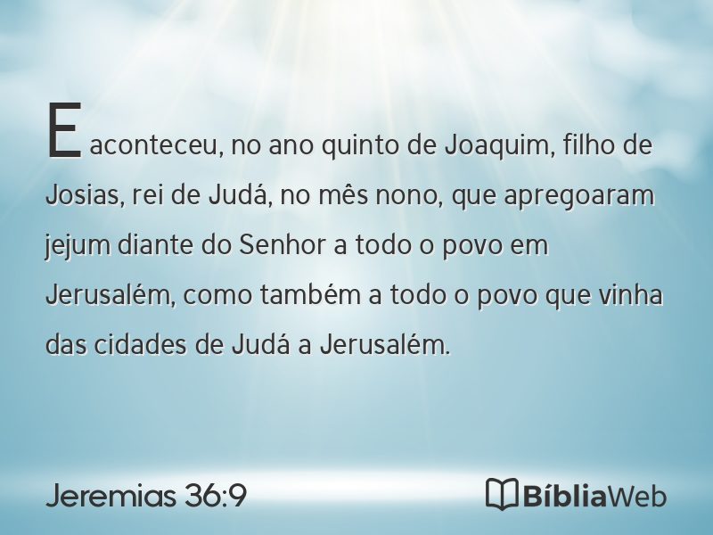 Jeremias 36:9 em imagem para compartilhar