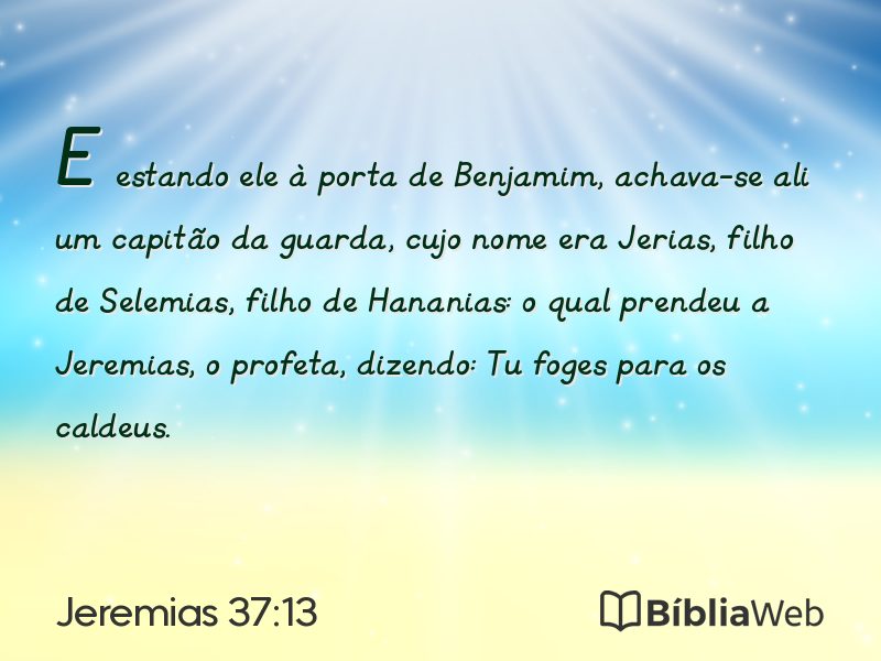 Jeremias 37:13 em imagem para compartilhar
