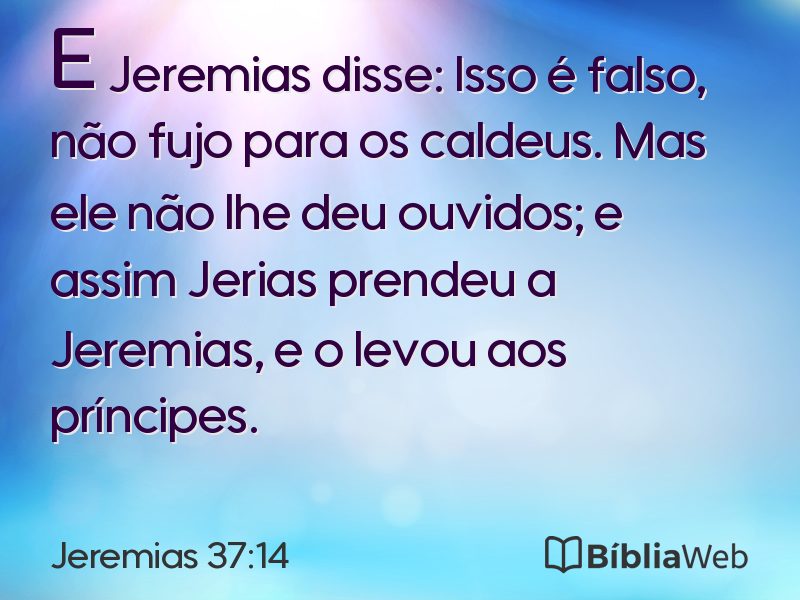 Jeremias 37:14 em imagem para compartilhar