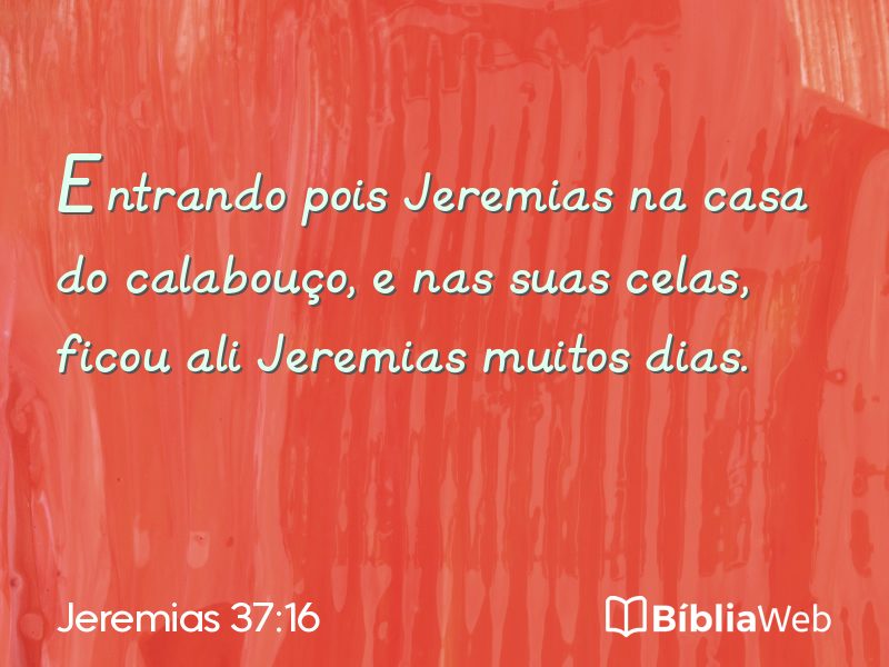 Jeremias 37:16 em imagem para compartilhar