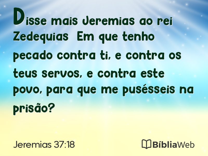 Jeremias 37:18 em imagem para compartilhar