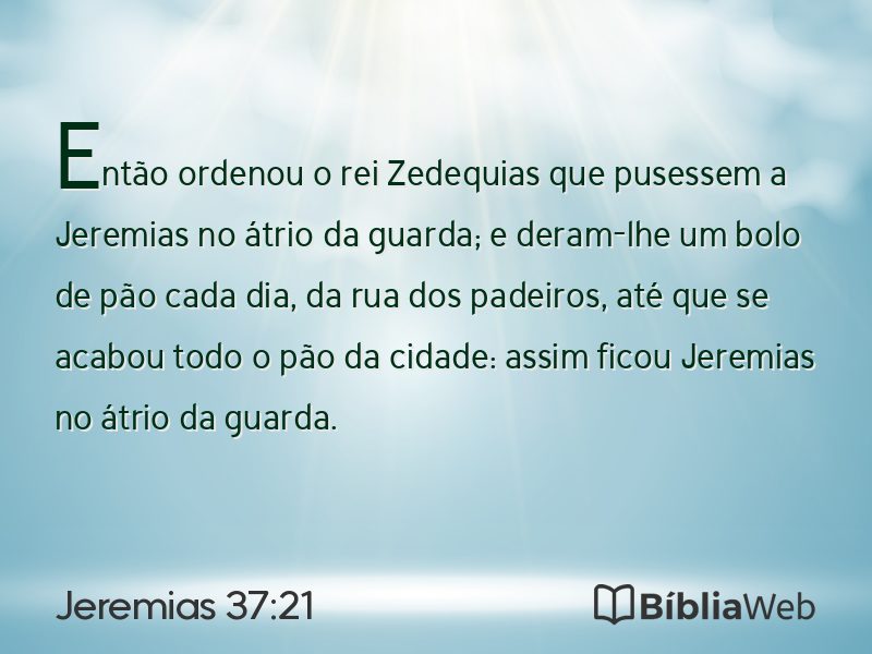 Jeremias 37:21 em imagem para compartilhar