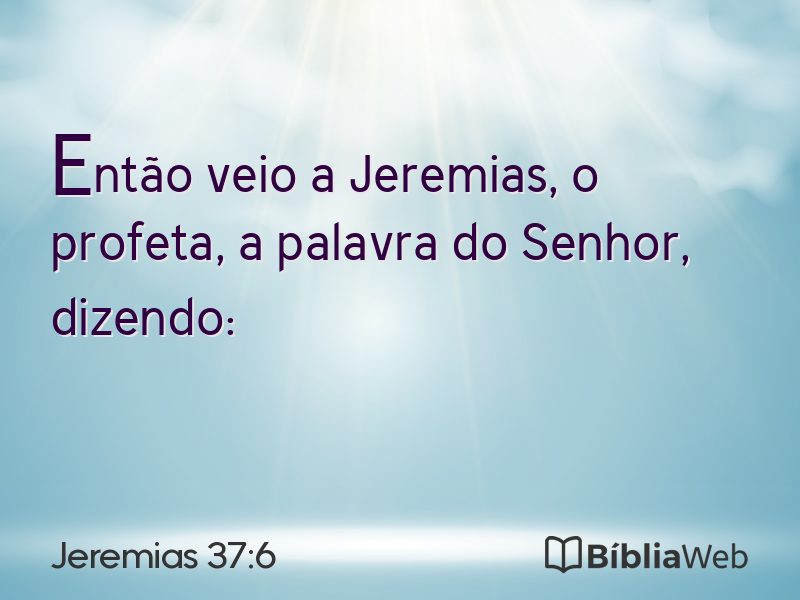 Jeremias 37:6 em imagem para compartilhar