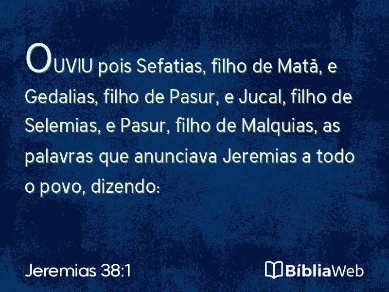 Jeremias 38:1 em imagem para compartilhar