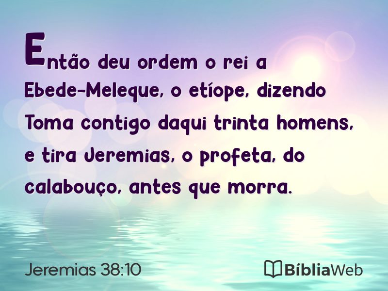 Jeremias 38:10 em imagem para compartilhar