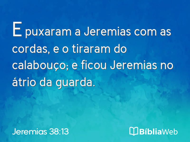 Jeremias 38:13 em imagem para compartilhar