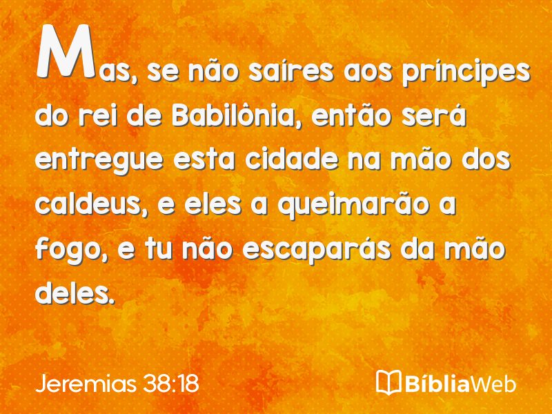 Jeremias 38:18 em imagem para compartilhar