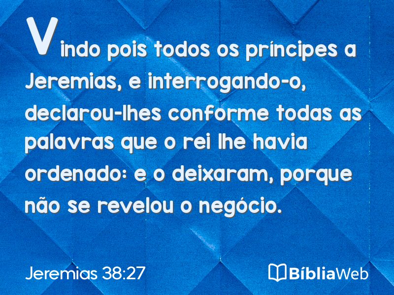 Jeremias 38:27 em imagem para compartilhar