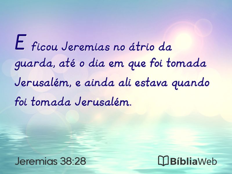 Jeremias 38:28 em imagem para compartilhar