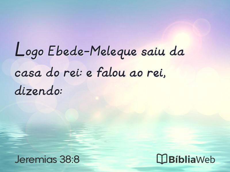Jeremias 38:8 em imagem para compartilhar
