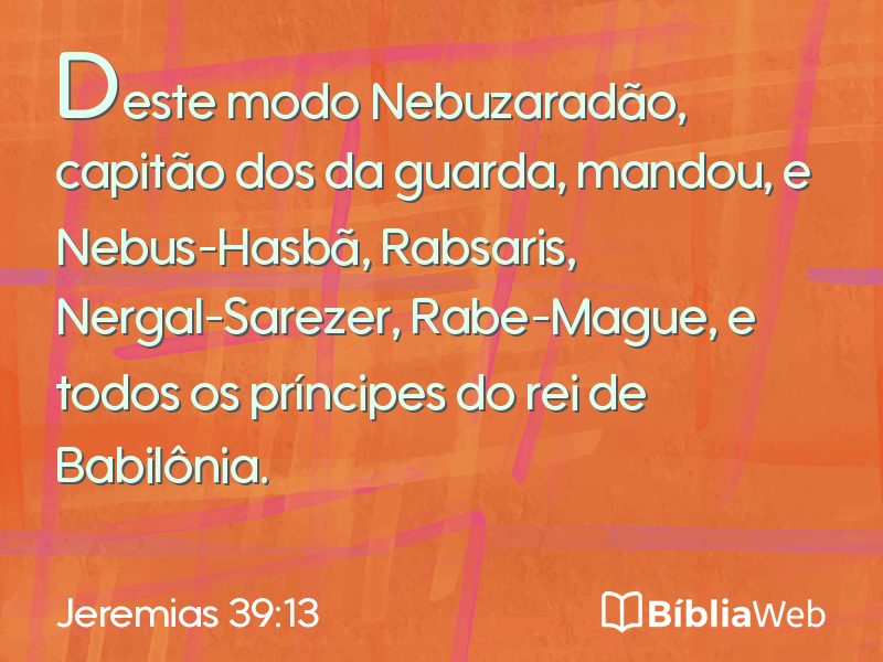 Jeremias 39:13 em imagem para compartilhar