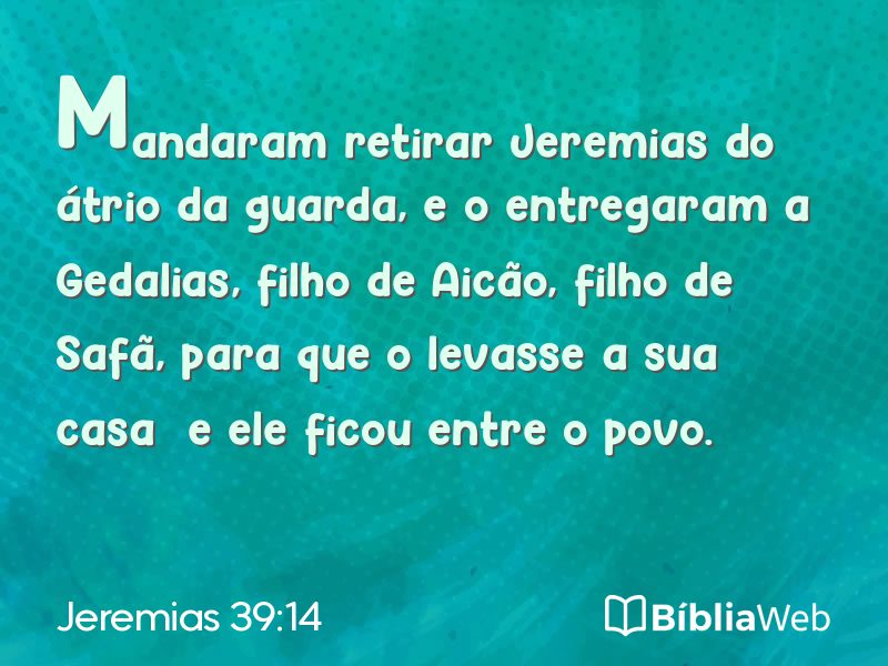 Jeremias 39:14 em imagem para compartilhar