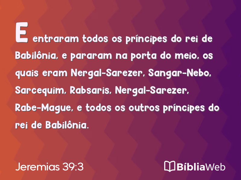 Jeremias 39:3 em imagem para compartilhar