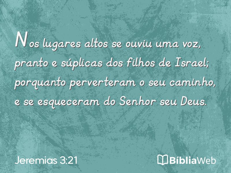 Jeremias 3:21 em imagem para compartilhar