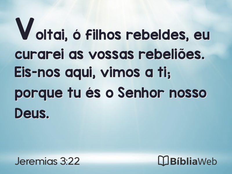Jeremias 3:22 em imagem para compartilhar