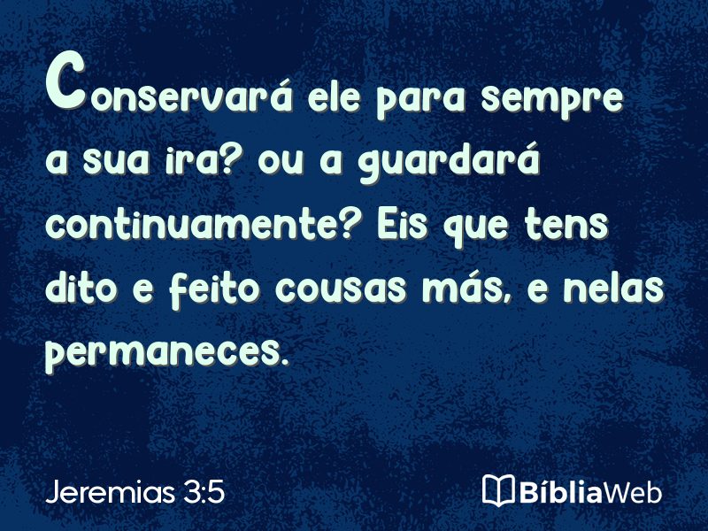 Jeremias 3:5 em imagem para compartilhar