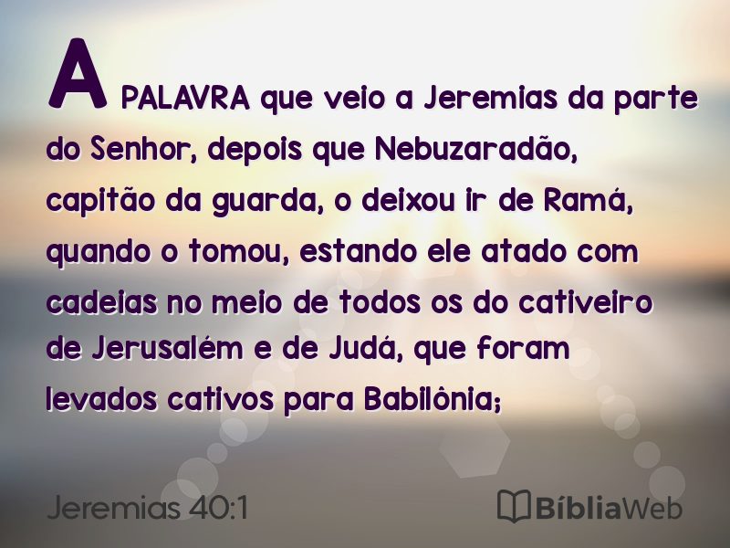Jeremias 40:1 em imagem para compartilhar
