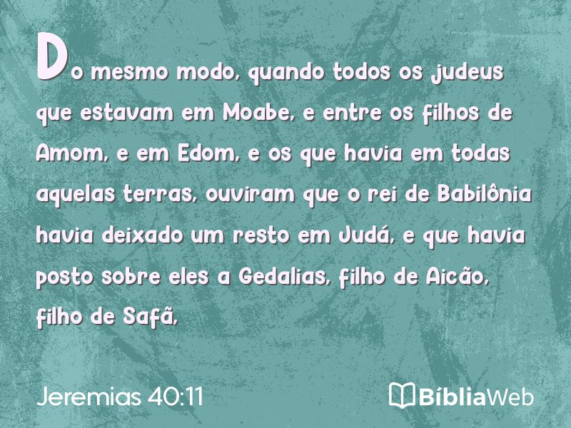 Jeremias 40:11 em imagem para compartilhar