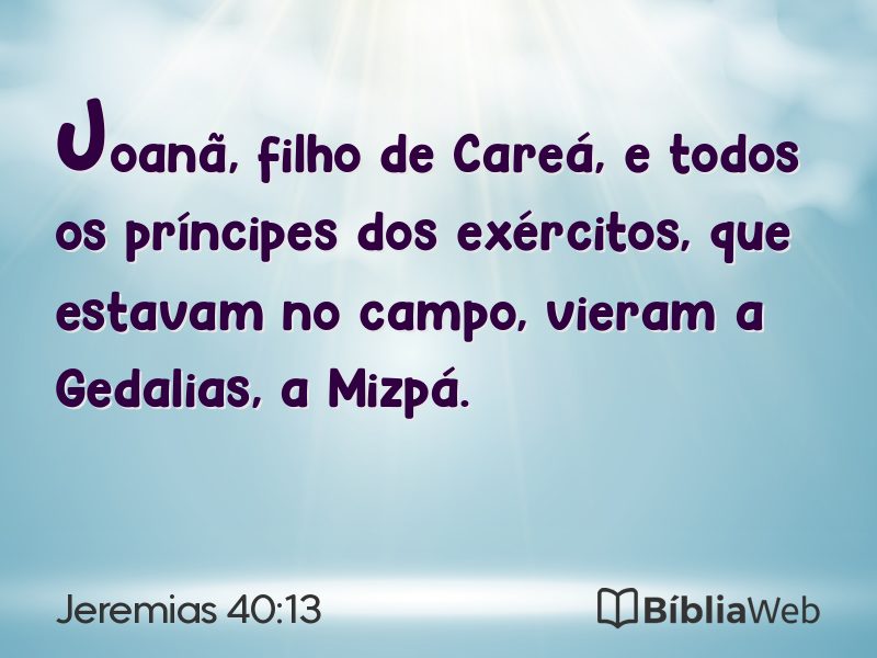 Jeremias 40:13 em imagem para compartilhar